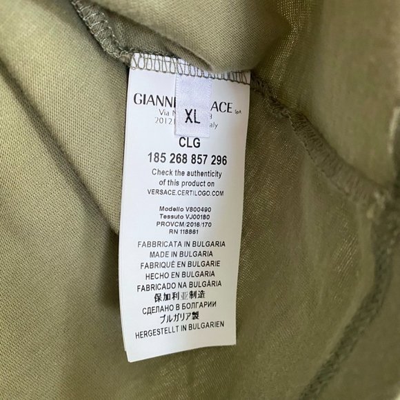 Versace Collection Olive Green Shirt - Picture 4 of 5